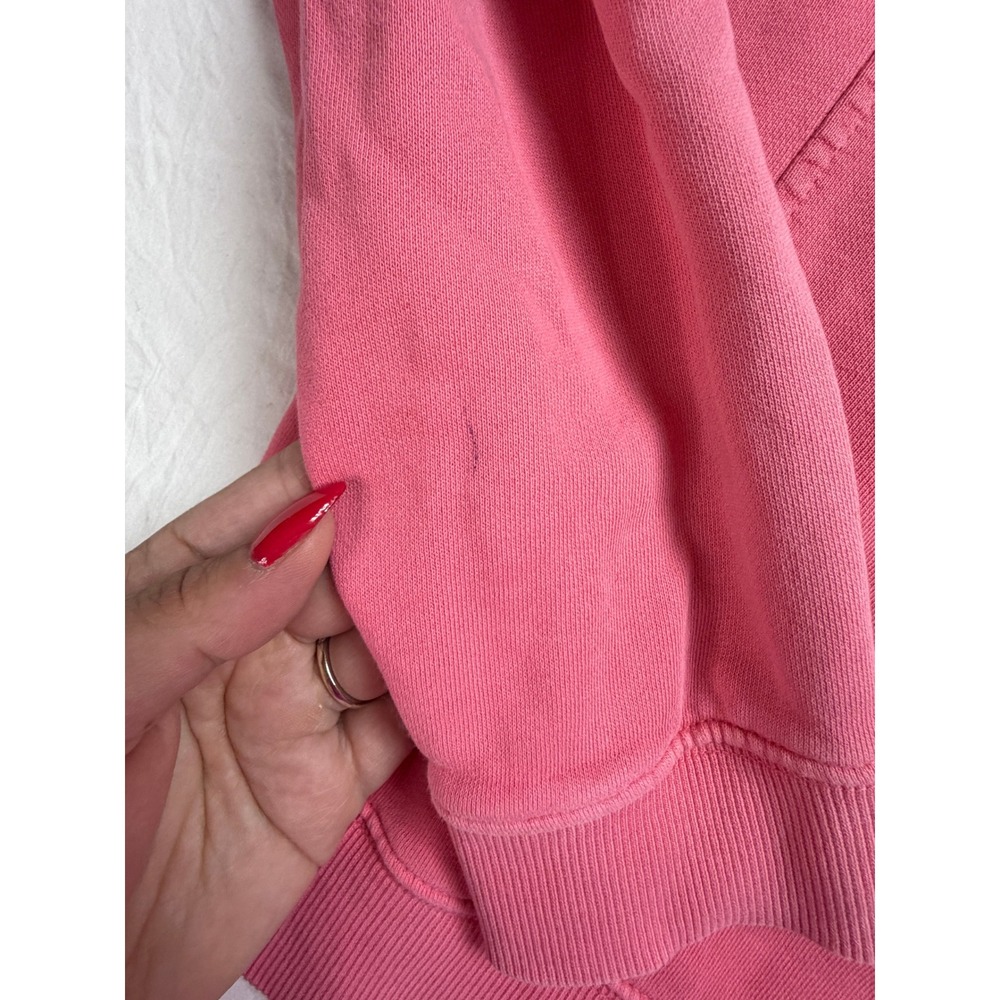 Vineyard Vines Womens Pink 1/4 Zip Cotton Pullover Sweatshirt Golf Crest Size M - Picture 6 of 8